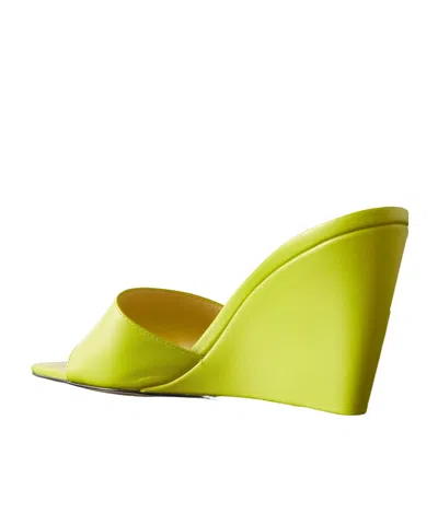 Wandler Wedge Mules In Green