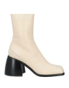 Wandler Woman Ankle Boots Cream Size 11 Leather In White