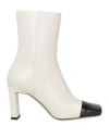 Wandler Woman Ankle Boots Cream Size 8 Goat Skin In White