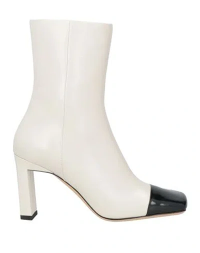 Wandler Woman Ankle Boots Cream Size 8 Goat Skin In Off-white