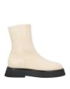 Wandler Woman Ankle Boots Cream Size 9 Lambskin In White