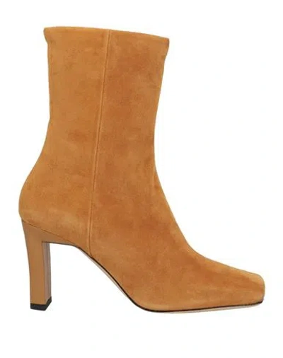 WANDLER WANDLER WOMAN ANKLE BOOTS TAN SIZE 7 GOAT SKIN