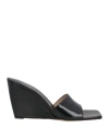 Wandler Gaia Wedge Heel Mules In Black