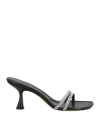 Wandler Woman Sandals Black Size 8.5 Leather In Black