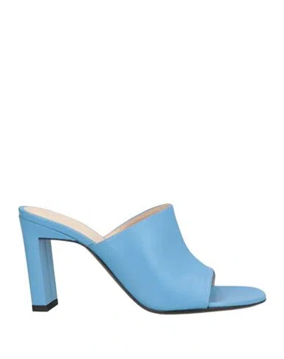 Wandler Woman Sandals Light Blue Size 7 Lambskin