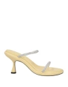Wandler Woman Sandals Light Yellow Size 9.5 Lambskin