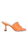 Wandler Woman Sandals Orange Size 7 Soft Leather In Orange