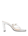 Wandler Woman Toe Strap Sandals White Size 7.5 Lambskin In White