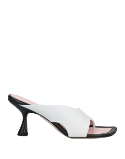 Wandler Toe Strap Sandals In White