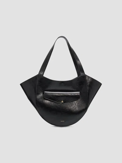Wandler Women's Hortensia Slouch Tote In Black Glaze