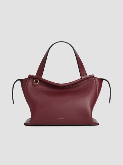 Wandler Women's Ida Leather Top Handle Bag In Bordeaux