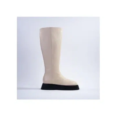 Wandler Chunky Knee-length Leather Boots In Pink