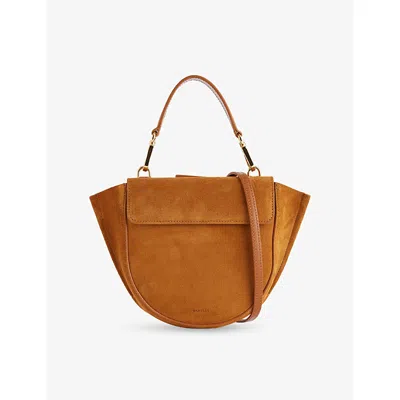 Wandler Womens Cognac Suede Hortensia Mini Suede Top-handle Bag