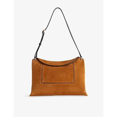 Wandler Womens Cognac Suede Penelope Slouch Suede Shoulder Bag