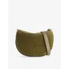 Wandler Womens Kate Suede Shoulder Bag Olive Suede  - 5900 In Green