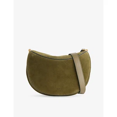 Wandler Womens Kate Suede Shoulder Bag Olive Suede  - 5900