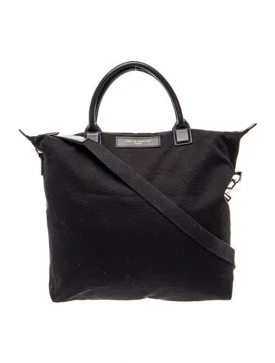 Pre-owned Want Les Essentiels De La Vie Canvas Messenger Bag In Black