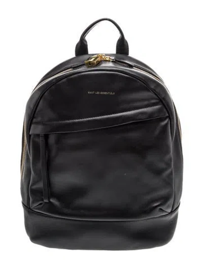 Pre-owned Want Les Essentiels De La Vie Leather Backpack In Black