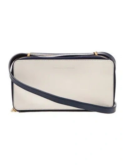 Pre-owned Want Les Essentiels De La Vie Leather Minaudière In Neutral