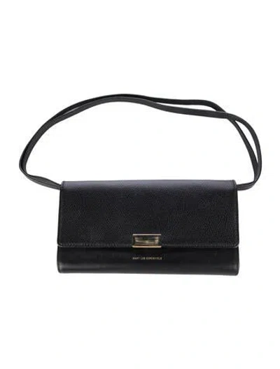 Pre-owned Want Les Essentiels De La Vie Leather Wristlet In Black