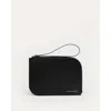 Want Les Essentiels De La Vie Want Les Essentiels Arch Smooth Leather Cosmetic Pouch In Black