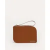 Want Les Essentiels De La Vie Want Les Essentiels Arch Smooth Leather Cosmetic Pouch In Cuero