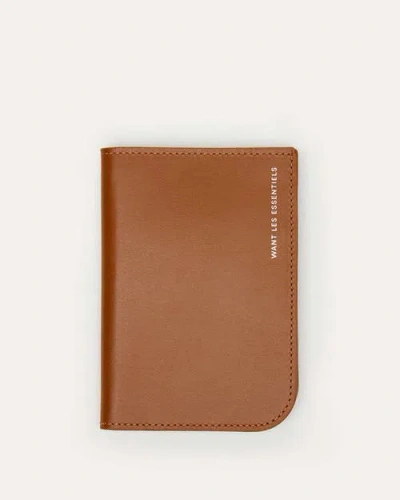 Want Les Essentiels De La Vie Want Les Essentiels Arch Smooth Leather Passport Cover In Cuero