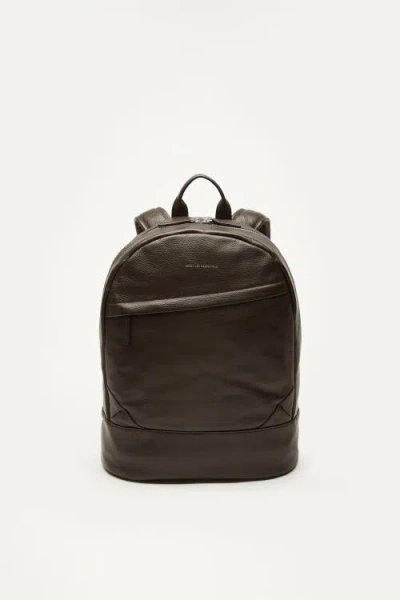 Want Les Essentiels De La Vie Want Les Essentiels Kastrup Pebble-grained Leather Backpack In Dark Brown