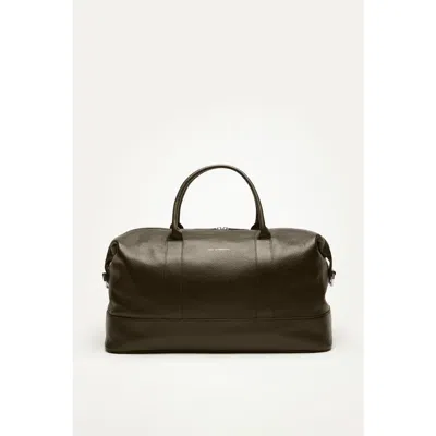 Want Les Essentiels De La Vie Want Les Essentiels Kelowna Pebble-grained Leather Weekender Bag In Dark Brown