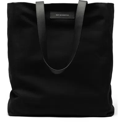 Want Les Essentiels De La Vie Want Les Essentiels Kenora Organic Cotton Canvas Tote In Black