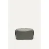 Want Les Essentiels De La Vie Want Les Essentiels Kenyatta Pebble Grained Leather Toiletry Bag In Grey