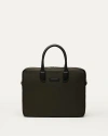 Want Les Essentiels De La Vie Want Les Essentiels Lesage Organic Cotton Canvas Computer Bag In Green