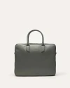 Want Les Essentiels De La Vie Want Les Essentiels Lesage Pebble-grained Leather Computer Bag In Grey