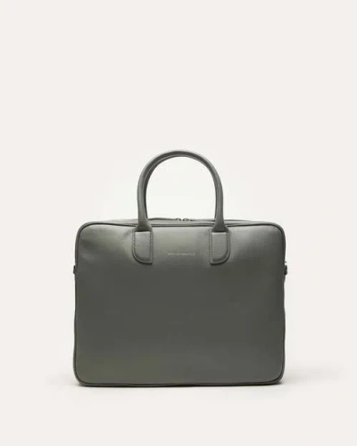 Want Les Essentiels De La Vie Want Les Essentiels Lesage Pebble-grained Leather Computer Bag In Grey