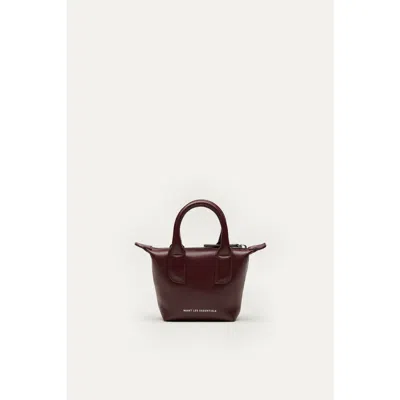 Want Les Essentiels De La Vie Want Les Essentiels Micro O'hare Smooth Leather Crossbody Bag In Dark Cherry