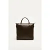 Want Les Essentiels De La Vie Want Les Essentiels O'hare Pebble-grained Leather Tote In Dark Brown