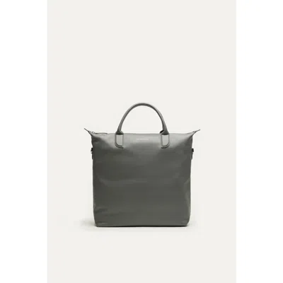 Want Les Essentiels De La Vie Want Les Essentiels O'hare Pebble-grained Leather Tote In Grey