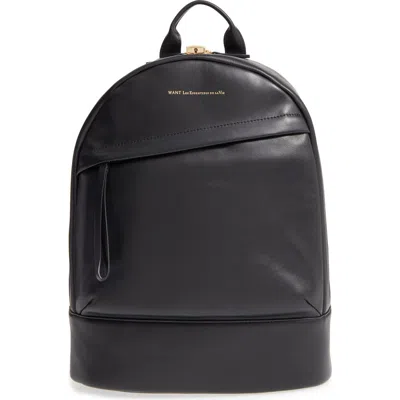 Want Les Essentiels De La Vie Want Les Essentiels 'piper' Leather Backpack In Black