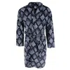 Wanted Men's Diamond Pattern Plush Robe In Black