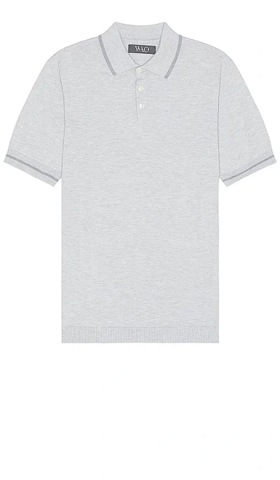 Wao Everyday Luxe Polo In Heather Grey