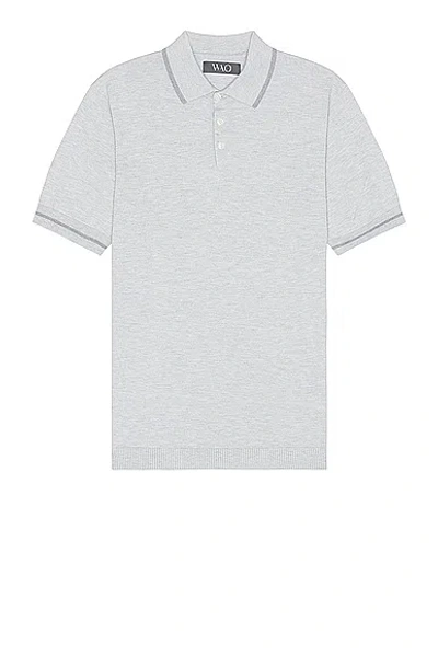 Wao Everyday Luxe Polo In Heather Grey