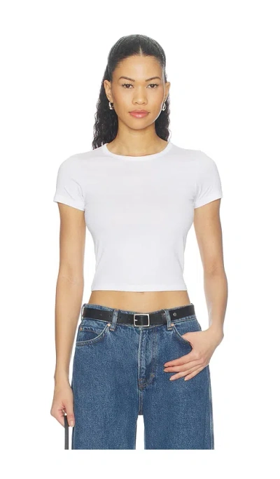 Wao Jersey Baby Tee In White