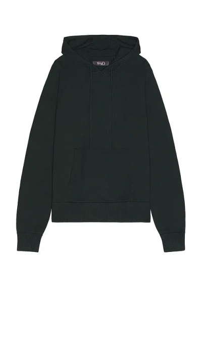 Wao Knit Sweater Hoodie In Green