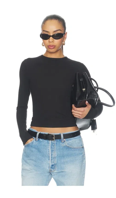 Wao Long Sleeve Tee In Black