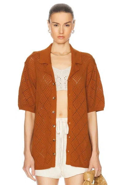 WAO OPEN KNIT CAMP SHIRT