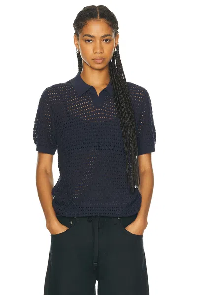 WAO OPEN KNIT SHORT SLEEVE POLO