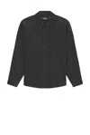 Wao Oversized Corduroy Shirt In Charcoal