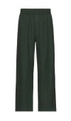 Wao Relaxed Linen Pants In Dark Green