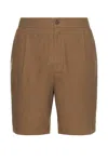 Wao Relaxed Linen Short In Brown