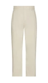 Wao Relaxed Nylon Pleated Pant In Cream